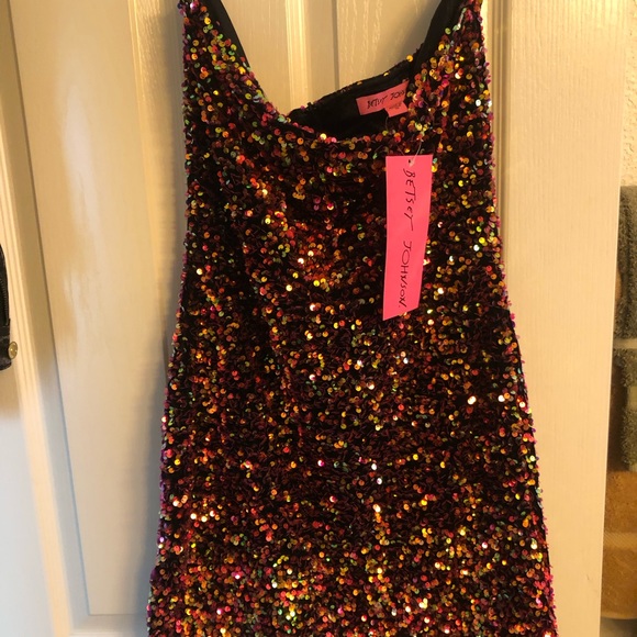 Betsey Johnson Sequin Cocktail Drezs - Picture 7 of 8